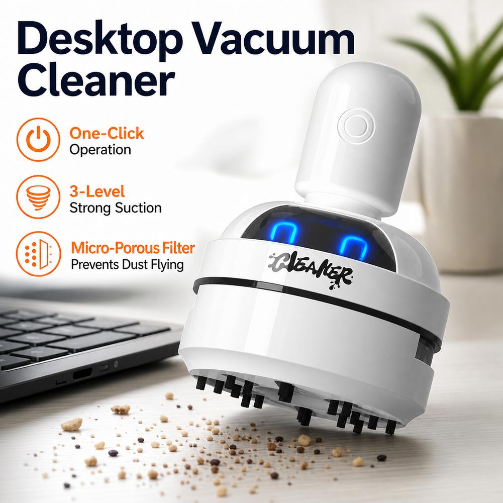 데스크탑용 무선 진공 청소기, USB 충전, 3단계 흡 - Mini Desktop Vacuum Cleaner For Eraser Dust 리뷰 및 가격
