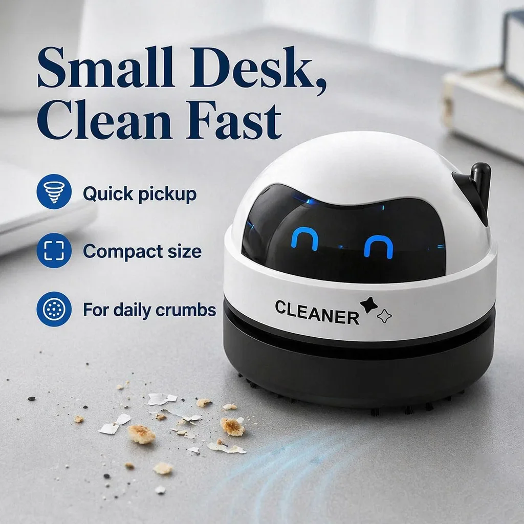 휴대용 미니 데스크탑 진공 청소기 360 °   나선형 - Mini Desktop Vacuum Cleaner For Eraser Dust 리뷰 및 가격