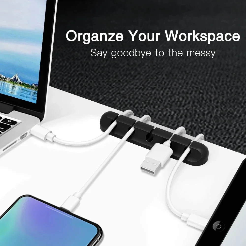 실리콘 USB 케이블 정리대, USB 충전 케이블 정리 - Desk Accessories 리뷰 및 가격